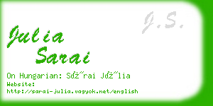 julia sarai business card